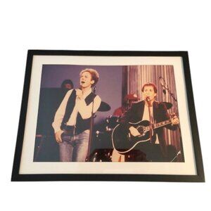 Vintage Simon & Garfunkel Color Photo Central Park, NY Framed 1981